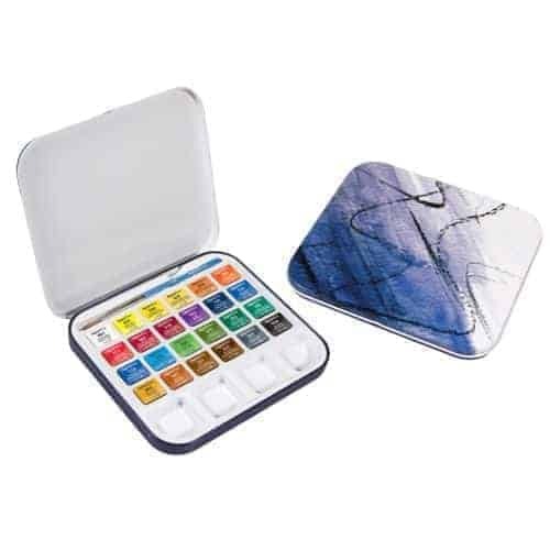 AQUAFINE 24 COLORES+PINCEL DALER-ROWNEY-2