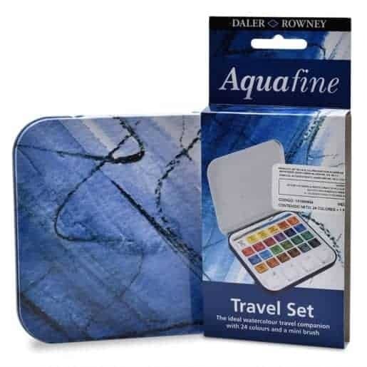 AQUAFINE 24 COLORES+PINCEL DALER-ROWNEY-3