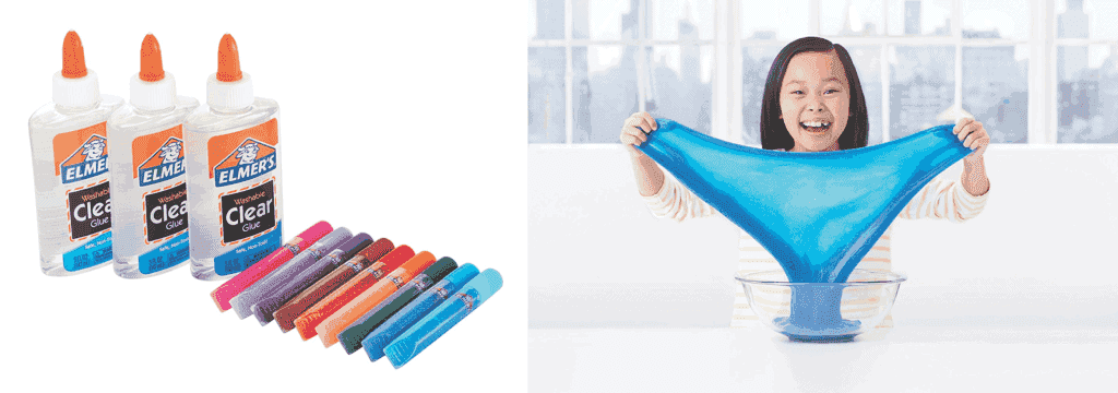 Elmer’s Glue Deluxe Slime Starter Kit, Clear School Glue & Glitter Glue Pens, 12 Count