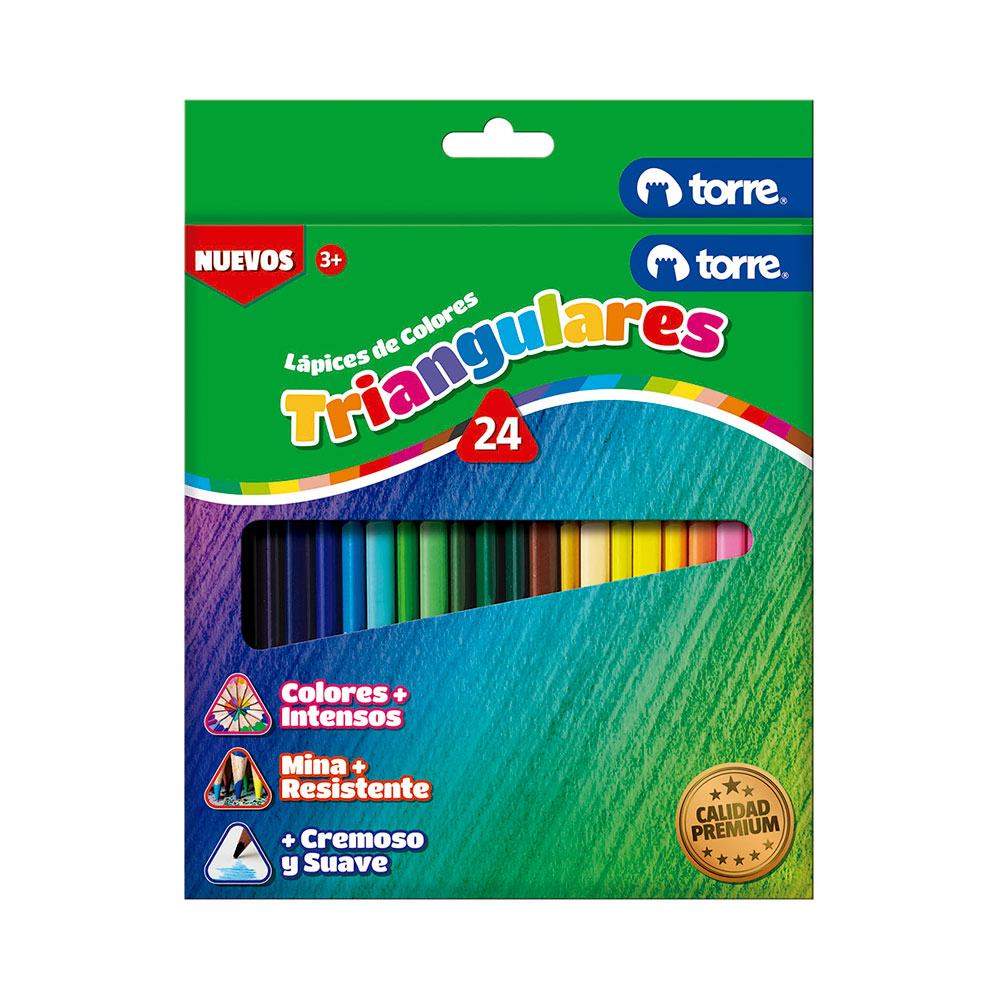 lapices 24 colores triangular