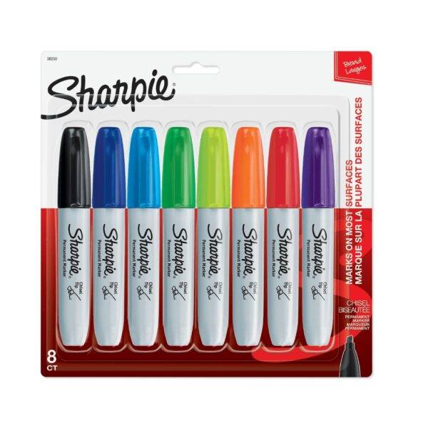 SHARPIE CHISEL SET 8 COLORES PERMANENTE