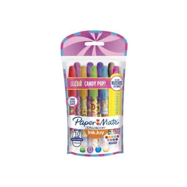 lapiceras mini candy pop inkjoy paper mate set 10 colores