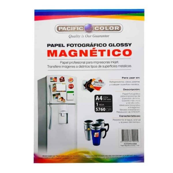 papel fotografico magnetico glossy pacific color