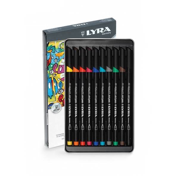 MARCADORES LYRA ART PEN 10 Colores HI-QUALITY