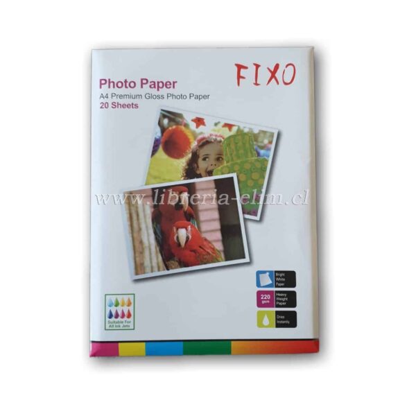 PAPEL FOTO A4 220g SET 20H FIXO