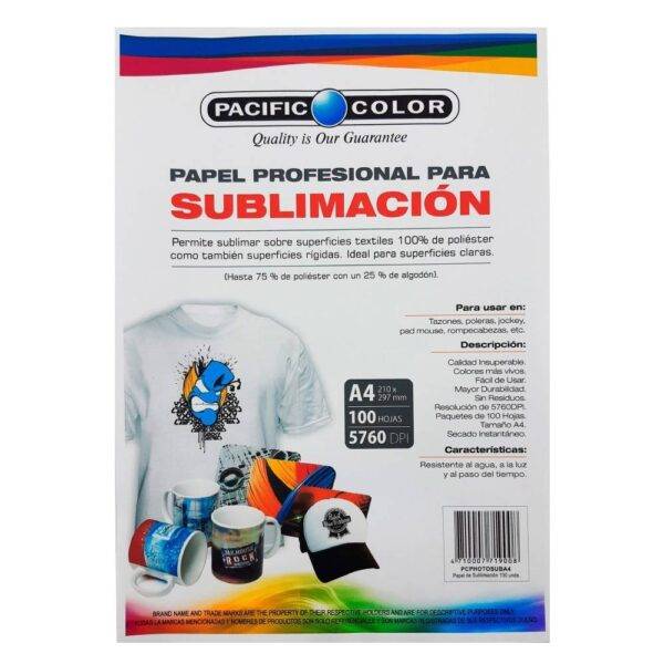 PAPEL SUBLIMACION A4 PACIFIC COLOR