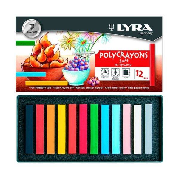 PASTEL POLYCRAYONS LYRA SOFT 12 COL.