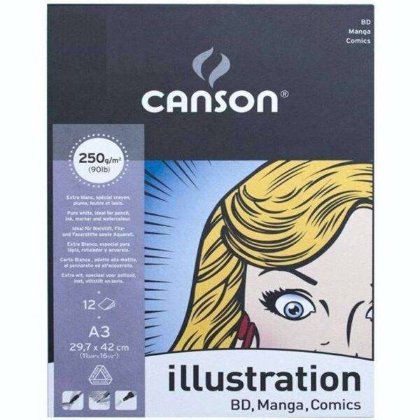 PAD CANSON ILLUSTRATION A3 12H 250g