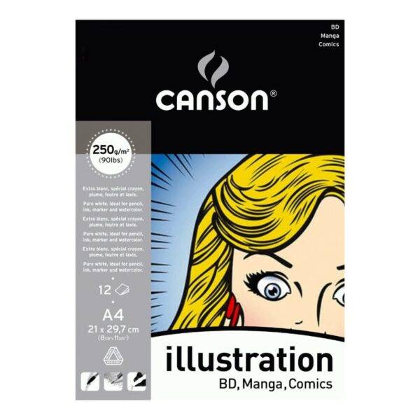 PAD CANSON ILLUSTRATION A4 12H 250grs