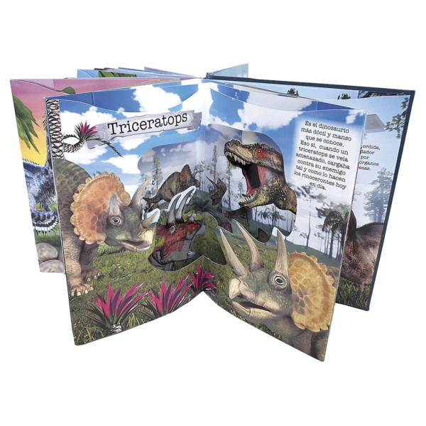 LIBRO POP UP 3D DINOSAURIO MUNDICROM