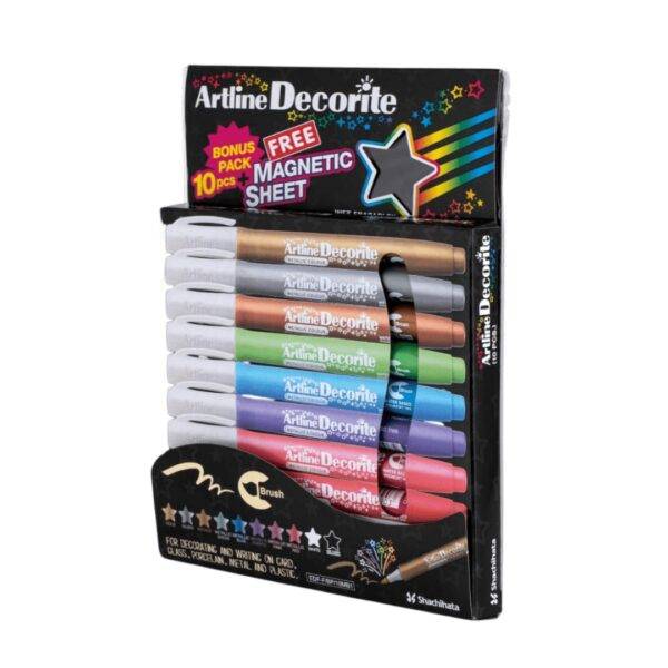 SET 10 DECORITE METALIZADOS BRUSH ARTLINE