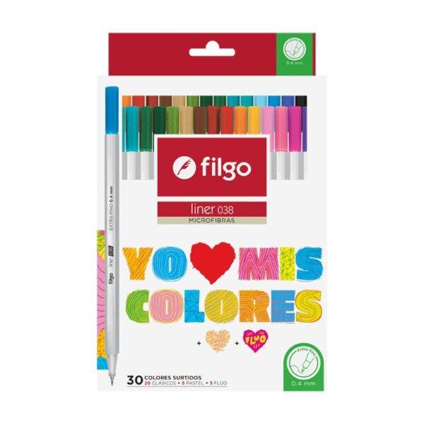 SET 30 TIRALINEAS LINER 038 0.4mm FILGO