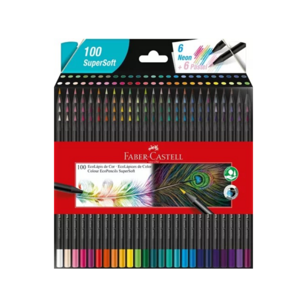 SET 100 ECOLAPICES SUPERSOFT FABER CASTELL