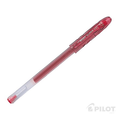 Lápiz de tinta gel con punta media de 0.7 mm, con tapa, bola de tungstaneo y clip de plástico. Color rojo.